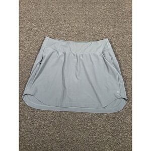 Free Fly Breeze Active Skort Long Women's Large‎ Blue Gray Stretch Performance